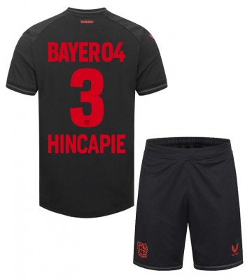 Bayer Leverkusen Piero Hincapie #3 Hemmakläder Barn 2023-24 Kortärmad (+ Korta byxor)